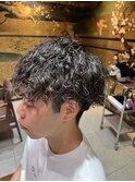 強めマッシュパーマ ツイストスパイラルパーマ