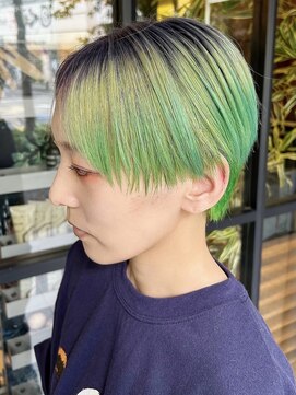 アイフィール アヴェダ 瑞江店(i feel AVEDA) 【藤田】個性派ハイトーン×ハンサムショート