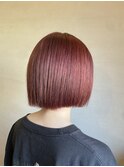 ハイトーンカラー/赤系/ミニボブ