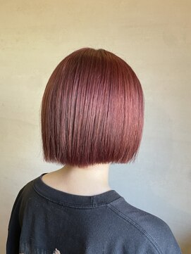 ココカラヘアー ニコ(cococara hair nico) ハイトーンカラー/赤系/ミニボブ