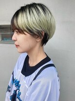 ガーデンヨコハマ(GARDEN YOKOHAMA) 丸みショートデザインカラーミントハイトーンブリーチイメチェン