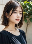 クセを活かした肩上ボブ【スタイリスト桂口】