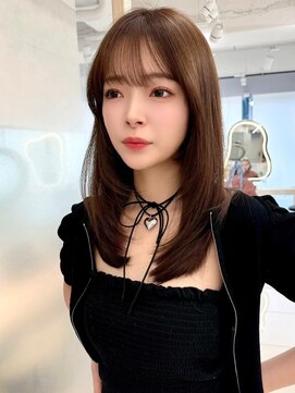 エジョン 三鷹店(Aejon) レイヤーロング/ヘルシースタイル/韓国ヘア/ベビーピンク/吉祥寺