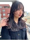 顔周りカット シースルーバング アッシュカラー【天神大名】