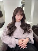ラフでかわいい透け感グレージュ×韓国ヘア