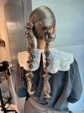 シャルムバイケンジ(Charm.by KENJE) 【ツインポニーテール】結婚式/銀座/ヘアセット/アレンジ