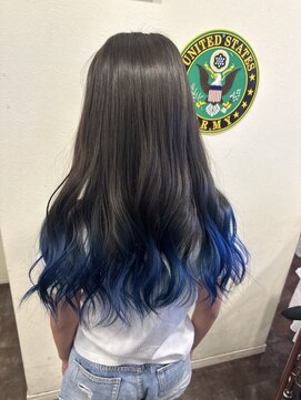 ヘアーメイク ララ(HAIR MAKE LALA) グラデーションカラー ブルー