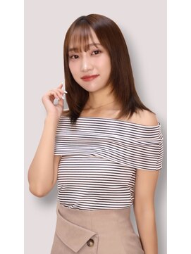 オフザリップヘアー(off the Lip hair) フェミニンシースルー前髪×艶ストレート