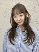 韓国風/レイヤー/前髪カット/オリーブ/透明感/ハッシュカット