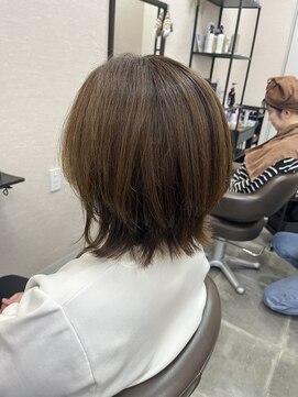 黒髪/クラゲヘアー/オリーブグレー/小顔/ココアベージュ/鎌取