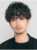 原宿メンズパーマルーズパーマシャドウパーマッシュウルフゆるめ