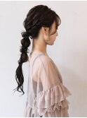 編み下ろしヘア