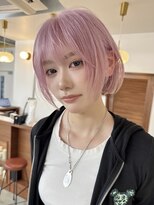 ペレ 梅田(PELE)&nbsp;イメチェン/ピンクベージュ/アンブレラカラー/前髪/梅田