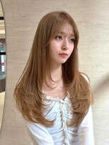 パルス ヨコハマ(PULSE yokohama)&nbsp;レイヤーボブハッシュカットヘーゼルベージュ髪質改善