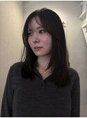 ミルクティーブロンド/ダークブルー/デジタルパーマ/一宮
