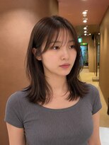 サボ 栄店(sabo) 鎖骨ミディアム × グレージュ