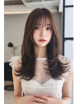 ケシキ 表参道 原宿(kesiki.)&nbsp;ミディアムレイヤー顔周りレイヤーハッシュカット韓国ヘア