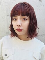 フィフス(fifth) ◇オン眉ボブ × ピンクバイオレットカラー◇