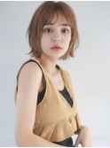 《Agu hair》軽やか無造作×外ハネオン眉ボブ