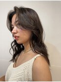 #レイヤーカット#黒髪#外国人風#抜け感ヘア#カーテンバング
