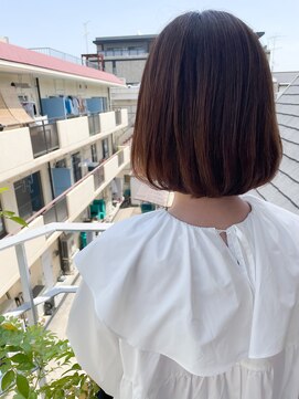 オーシャン(Ocean) ［OCEAN　Hair&Life]ミニボブ/切りっぱなし/オーガ二ックカラー