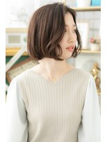 カバーヘア イヴ 戸頭店(COVER HAIR EVE)&nbsp;大人フェミニン前下がり小顔かきあげボブc5戸頭20代30代40代