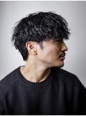 ツイストスパイラルマッシュ ツーブロック ダウンパーマ