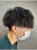 ツイストスパイラル 前下がり マッシュ