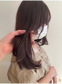 大人ゆるふわラベンダーココアブリーチなしダブルカラー