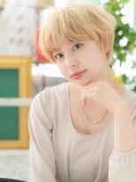 カバーヘアアンドスパ ブリス 浦和(COVER HAIR&SPA bliss)&nbsp;ブロンドカラー外国人風小顔耳だしショートTb4浦和0代20代30代