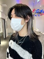 メンズセンターパート/ダブルカラー/ブリーチ/髪質改善/下北沢