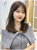 2wayバング 韓国前髪 シースルー ミディアム くびれ