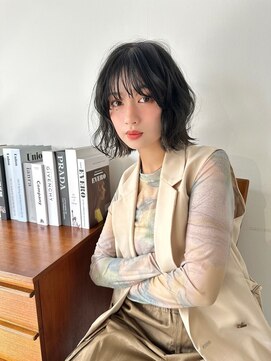 ラフィス ヘアー リアン 西宮北口店(La fith hair lien) 【La fith】タッセルボブ×クリアブラック