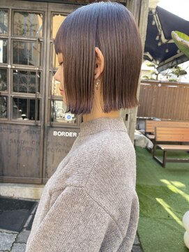 ミント(mint) 切りっぱなしボブ/ボブ/グレージュ/ミント