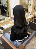 ナチュラルブラックでロングヘアに(^^)