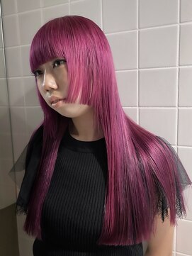 キャロルガーデンズ ボコカ 表参道(Carroll Gardens bococa) ピンク　カラー　ブリーチ　姫カット