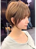 静岡ショートボブマッシュボブ白髪ぼかしショートカット30代40代
