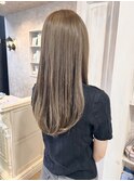 福山美容室caary オリーブベージュイルミナカラー透明感20代