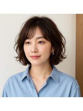 スープレックス ヘアーデザイン(SOUPREX HAIR DESIGN) ゆるふわパーマショートボブ　20代 30代 40代 50代 60代　ミセス