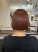 切りっぱなしBob×オレンジカラー