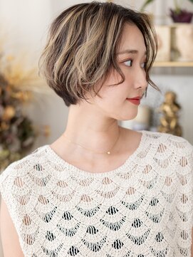 カバーヘア ブリス 北浦和(COVER HAIR bliss) レイヤーパーマカーテンバングこなれボブTd2北浦和10代20代30代