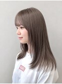 「透け感ミルクティーグレージュ