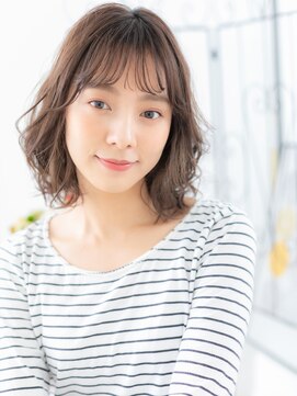 メルア バイ エイト つくば研究学園(Meluah by 8) 研究学園/髪質改善/オリーブベージュ!ゆるふわボブくびれミディd