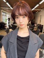 ダム(DaM)&nbsp;ナチュラルボブ前髪ありイメチェン20代30代40代ショートボブ