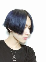 シン(syn)&nbsp;切りっぱなしネイビーヘアスマートマッシュ