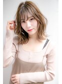 【Lond佐野】透け感大人可愛いミルクティベージュ軽めミディアム