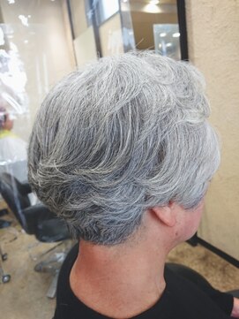 エイチ エアー ダヴ H air DAV調布北口 ミセスグレイヘア パーマスタイル