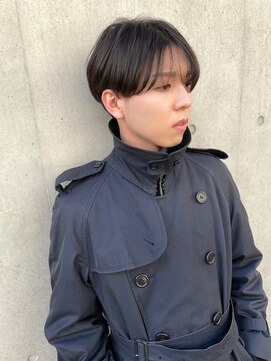 ヘアメイク カン プラスエフ(HAIR MAKE KANN+f) メンズ シースルーバング ソフトマッシュ