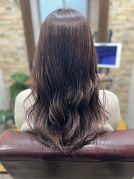 ハサミバイアトリエナガノ 千葉(8sami by atelier nagano) デザインカラー／レイヤーカット/ウエットヘア/オリーブベージュ