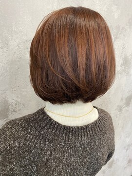 ハサミバイアトリエナガノ 千葉(8sami by atelier nagano) デザインカラー／レイヤーカット/ウエットヘア/オリーブベージュ